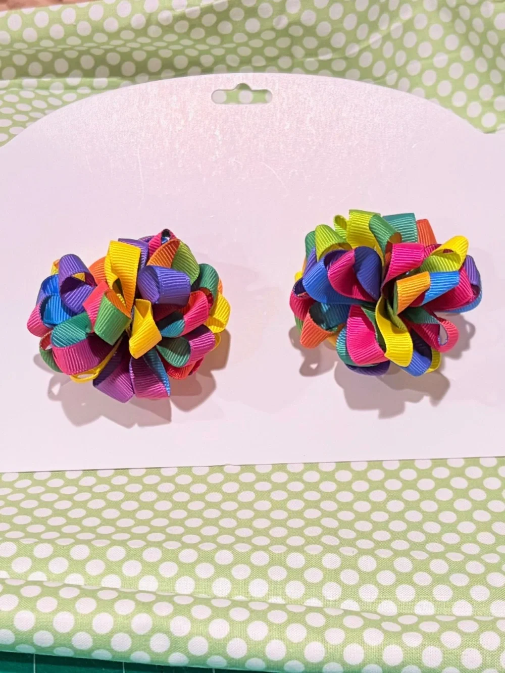 2 inch piggies with plastic barrette hair clips